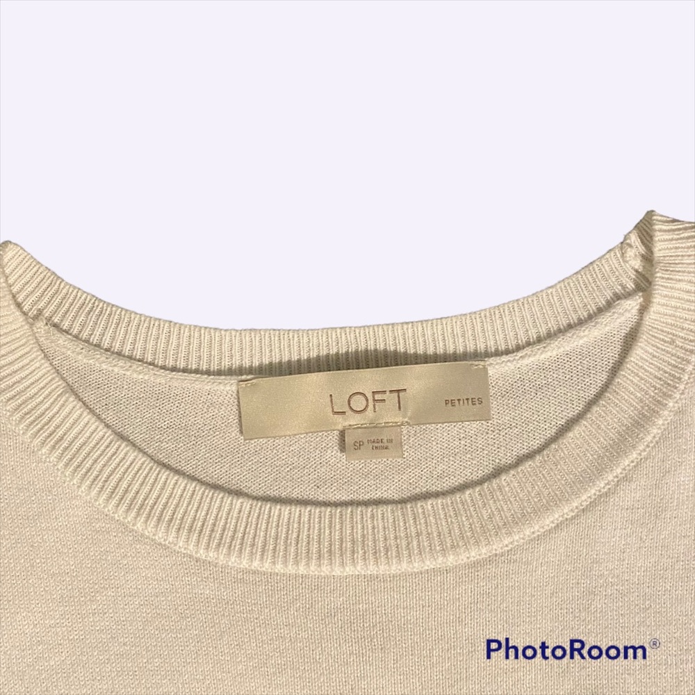 Loft Petite Puff Sleeve Sweater Tee - Picture 4 of 4